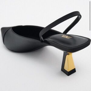 Zara pointed toe kitten heals